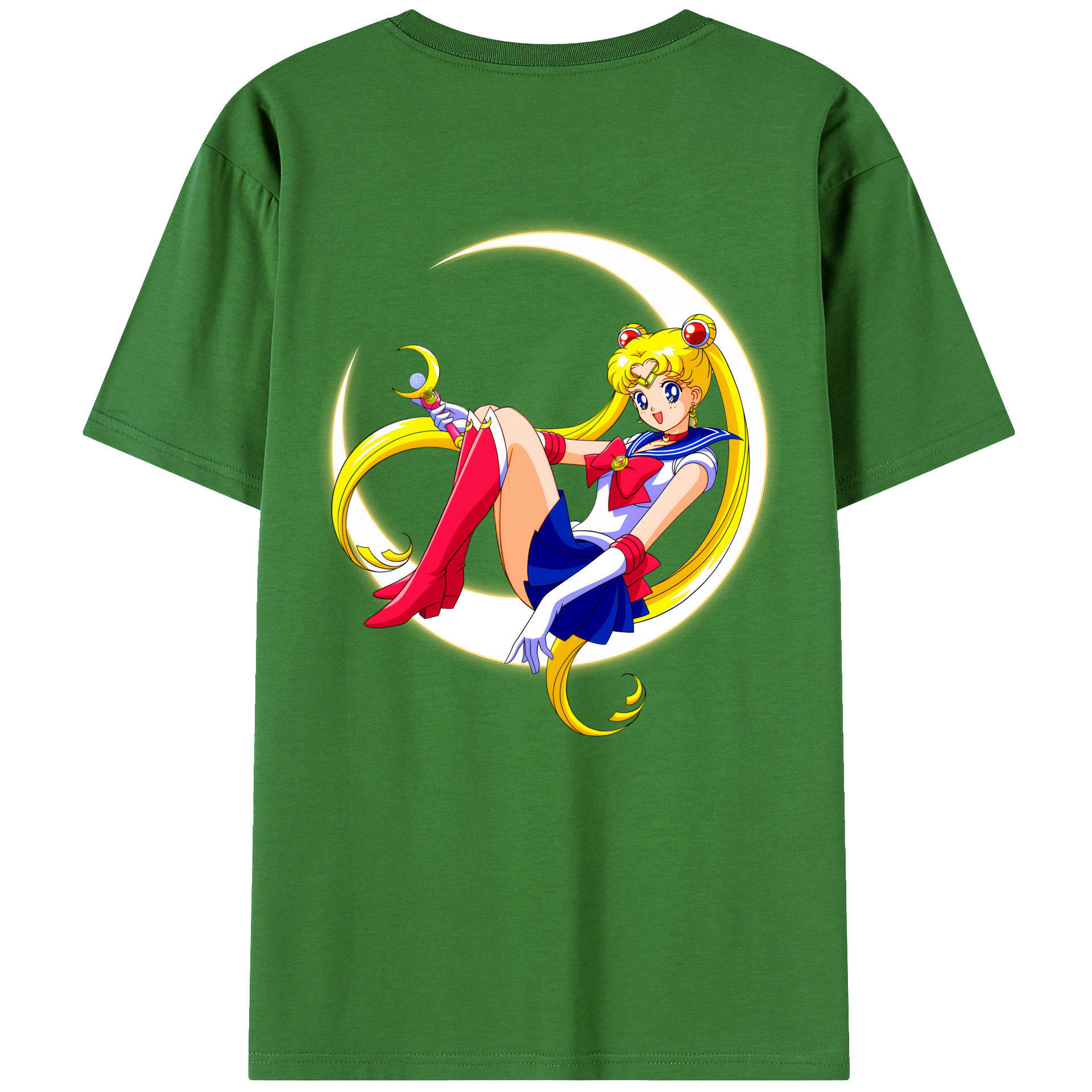 （画像用） 美少女戦士セーラームーン 月野 うさぎ つきの うさぎ Sailor Moon Tsukino Usagi レディース半袖Tシャツ(バックプリント)